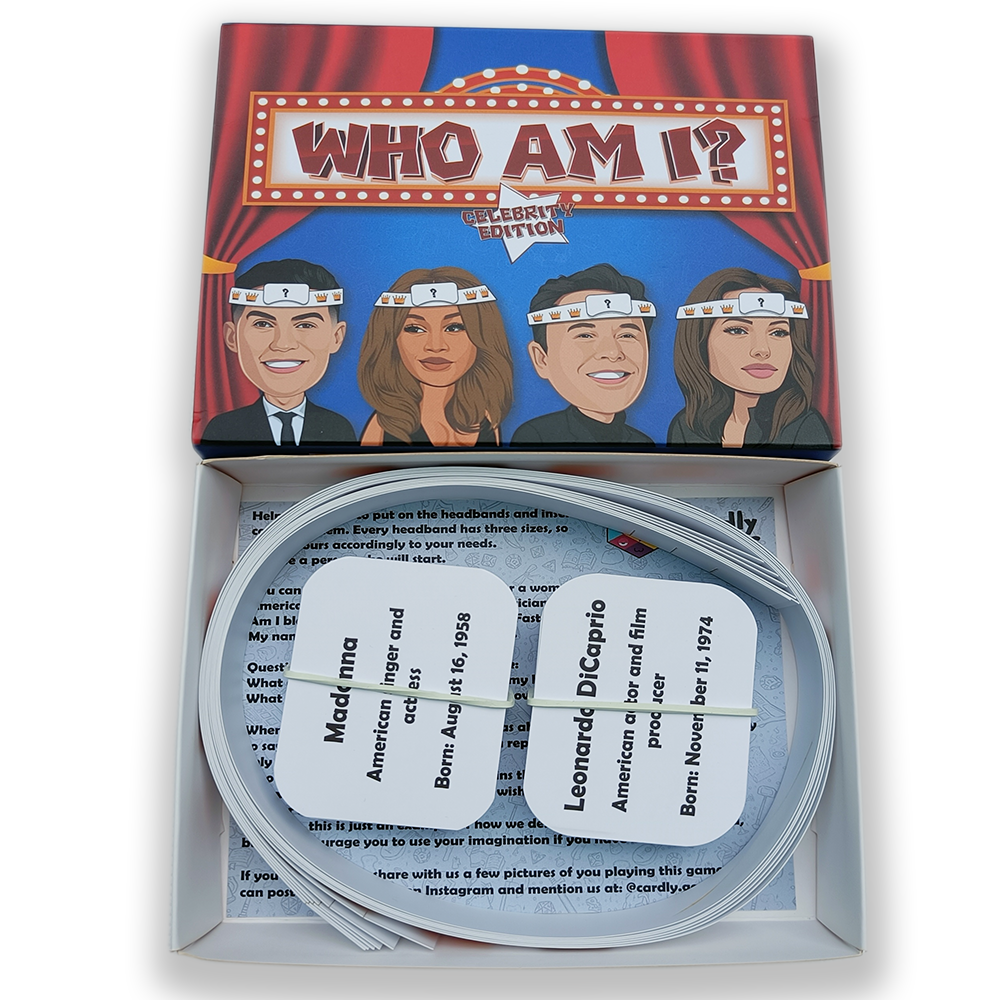 Who Am I? 2-6 Players Family Funny Board Game For Friends And Kids l Fun For Adults Party Games l Birthday, Travel Games, Gift