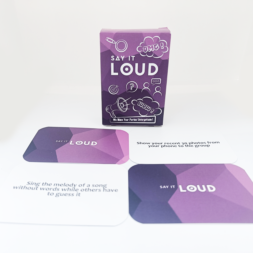 Say it Loud - 3-10 Players Share Your Funny Life Story; Adult Card Game Gift For Birthday or Dinner Party Quiz Game; Great Fun
