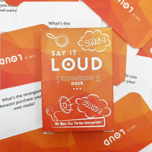 Expansion Pack Say it Loud - 3-10 Players Share Your Funny Life Story; Adult Card Game Gift For Birthday or Dinner Party Quiz Game; Great Fun