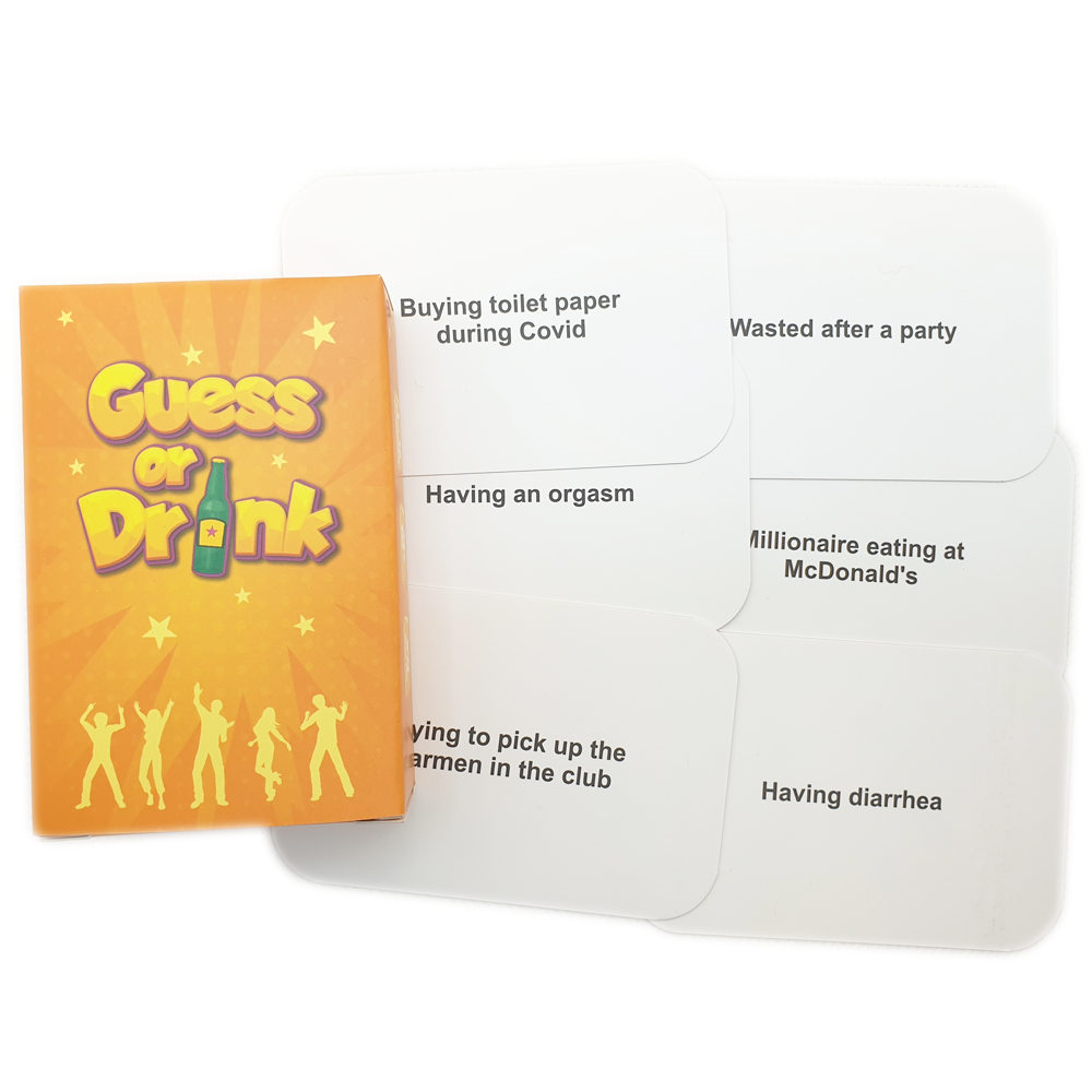 Guess or Drink - 4-10 Players Charades Game Easy to Play For Adults Party Card Game Brutal And Funny Hen Gift Fun Game For Birthday Or Dinner Party