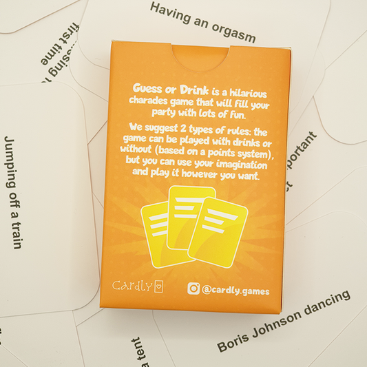 Guess or Drink - 4-10 Players Charades Game Easy to Play For Adults Party Card Game Brutal And Funny Hen Gift Fun Game For Birthday Or Dinner Party