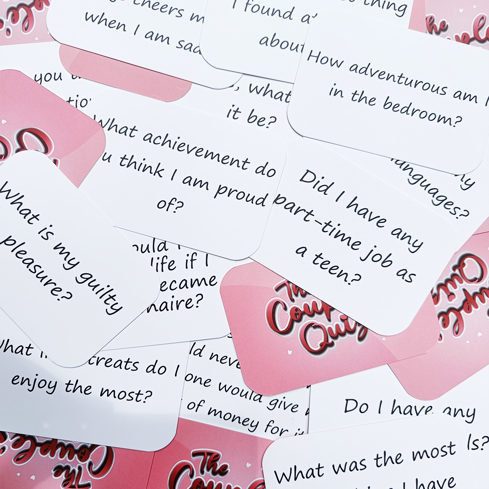 Romantic Fun Couples Quiz Game Conversation Starters for Great Relationships Intimacy Deck Couples Date Gift