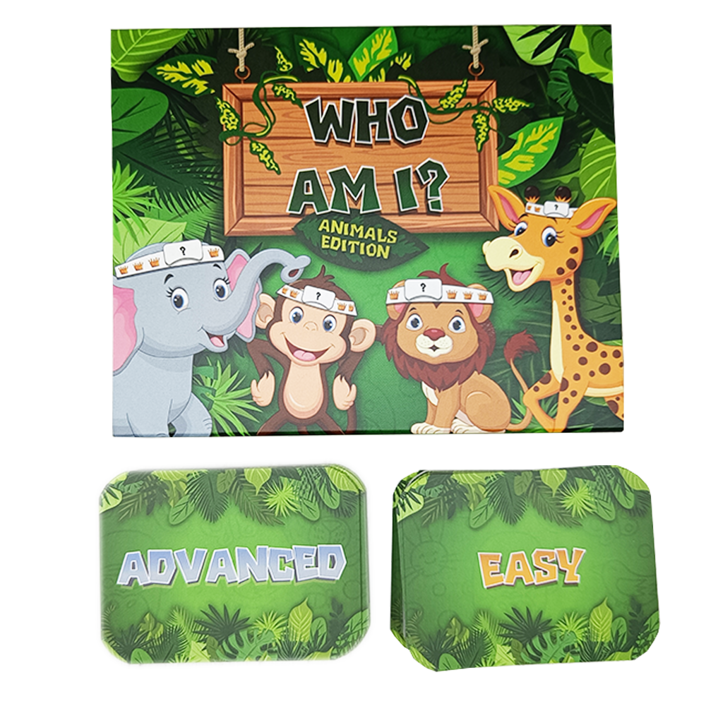 Who Am I? Funny Guessing Game for Kids and Families, Animal Edition, Birthday, Travel Game, For Boys and Girls