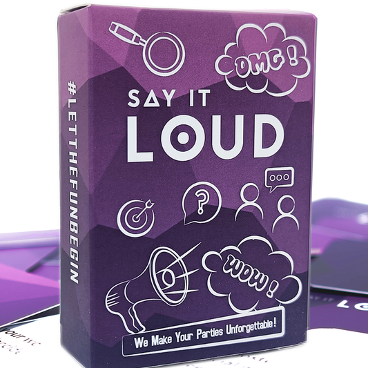 Say it Loud - 3-10 Players Share Your Funny Life Story; Adult Card Game Gift For Birthday or Dinner Party Quiz Game; Great Fun