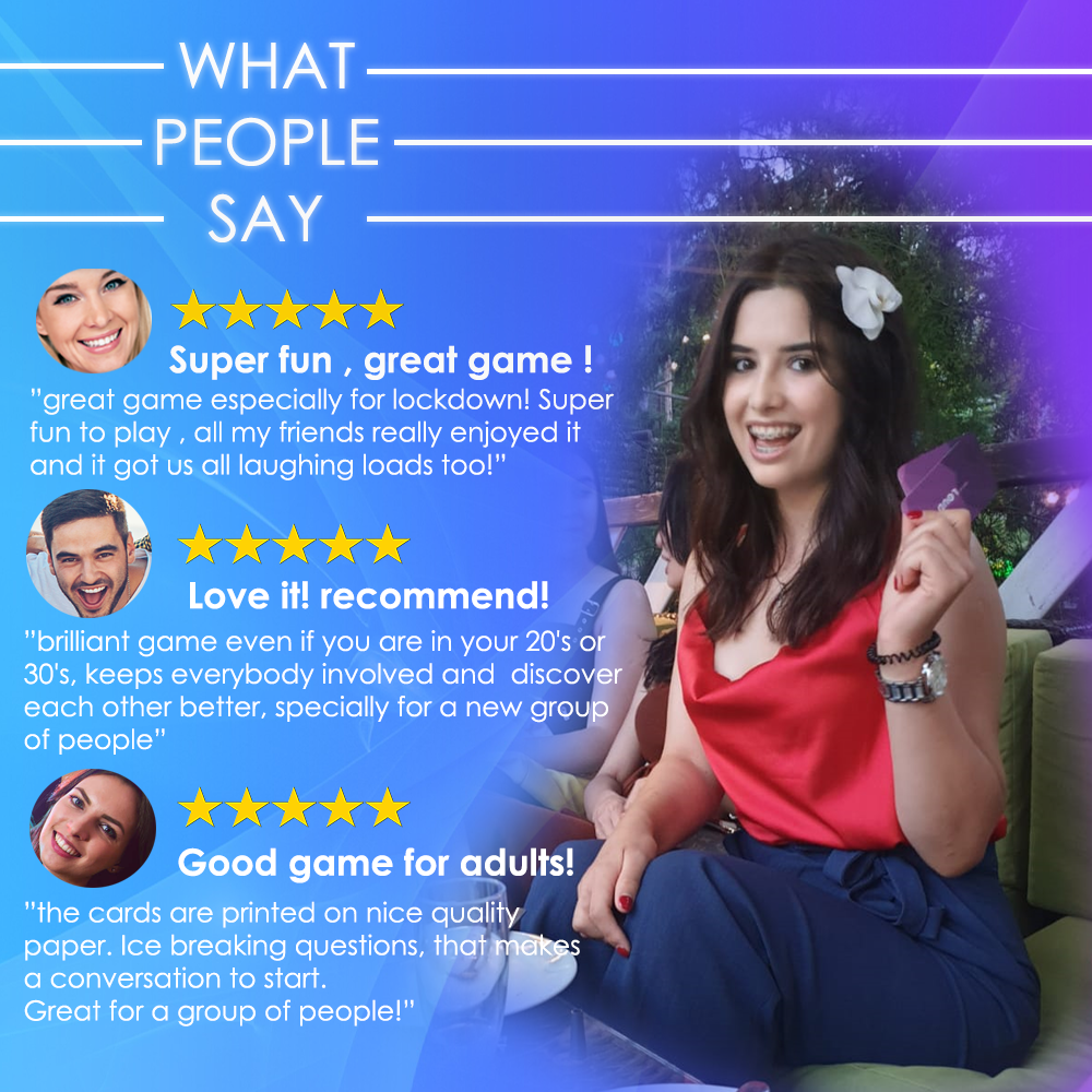 Say it Loud - 3-10 Players Share Your Funny Life Story; Adult Card Game Gift For Birthday or Dinner Party Quiz Game; Great Fun