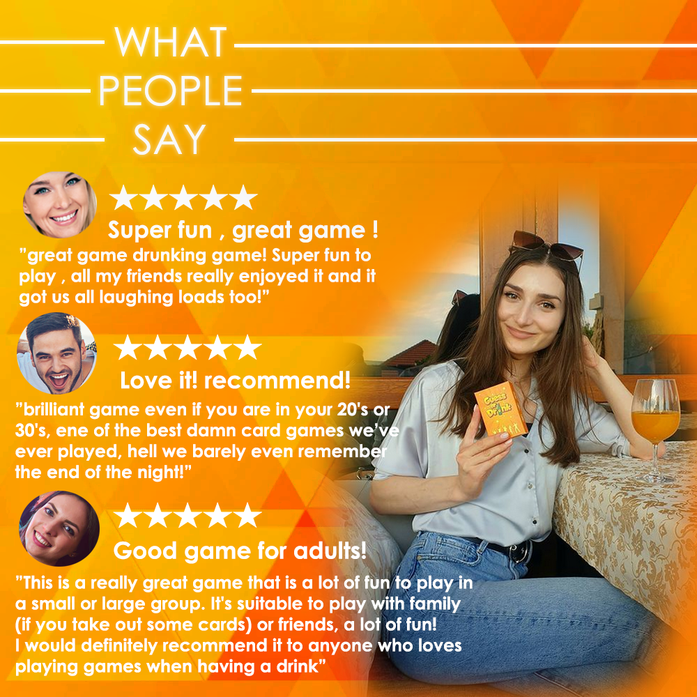 Guess or Drink - 4-10 Players Charades Game Easy to Play For Adults Party Card Game Brutal And Funny Hen Gift Fun Game For Birthday Or Dinner Party