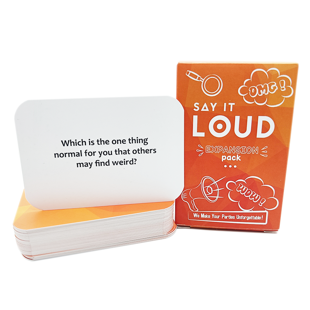 Expansion Pack Say it Loud - 3-10 Players Share Your Funny Life Story; Adult Card Game Gift For Birthday or Dinner Party Quiz Game; Great Fun