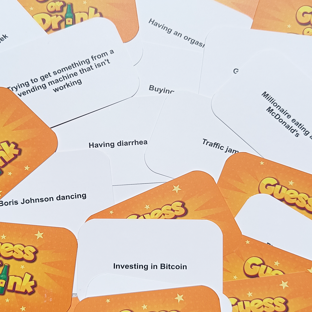 Guess or Drink - 4-10 Players Charades Game Easy to Play For Adults Party Card Game Brutal And Funny Hen Gift Fun Game For Birthday Or Dinner Party