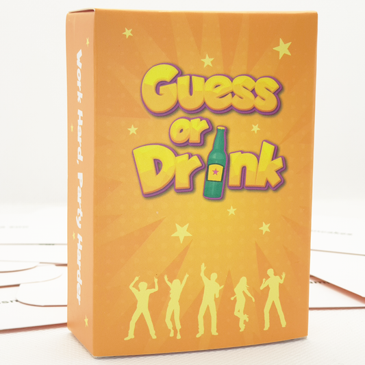 Guess or Drink - 4-10 Players Charades Game Easy to Play For Adults Party Card Game Brutal And Funny Hen Gift Fun Game For Birthday Or Dinner Party