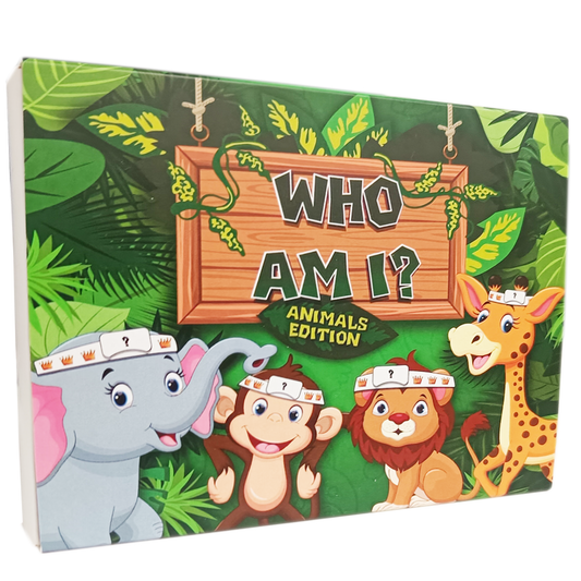 Who Am I? Funny Guessing Game for Kids and Families, Animal Edition, Birthday, Travel Game, For Boys and Girls